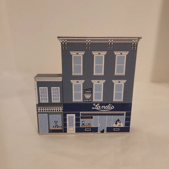 Vintage 2001 The Cat's Meow Landis Jewelry Store Building Shelf Sitter - Picture 1 of 10